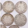 1911 12 13 14 16 17 18 19 20 29 31 32 34 & 1936 Canada 50 cents 14-coins VG-F