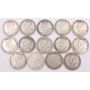 1911 12 13 14 16 17 18 19 20 29 31 32 34 & 1936 Canada 50 cents 14-coins VG-F