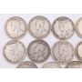 1911 12 13 14 16 17 18 19 20 29 31 32 34 & 1936 Canada 50 cents 14-coins VG-F