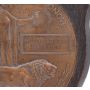 WW1 Bronze Memorial plaque William Edward Nicholson mounted wood frame