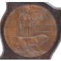WW1 Bronze Memorial plaque William Edward Nicholson mounted wood frame
