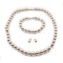 Tiffany & Co. Sterling Silver HardWear Beads Necklace Bracelet and Earrings Set 