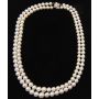 124 Akoya Pearls double strand 6.3mm to 9.9mm light pink cream/rose 