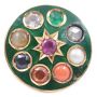 18k gold Brooch Ruby Sapphire Cats eye Emerald Diamond Topaz 