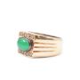 Burmese Jade and Diamonds 14K yg Ring 6.5 grams w