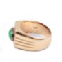 Burmese Jade and Diamonds 14K yg Ring 6.5 grams w