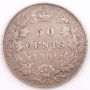 1881H Canada 50 cents nice F+
