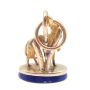 14K Gold & Lapis Greyhound or Whippet Figural Fob c1900