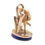 14K Gold & Lapis Greyhound or Whippet Figural Fob c1900
