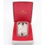 ST Valentines Day One Ounce 999 silver ingot Loves Ribbon Hamilton Mint Proof
