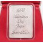 ST Valentines Day One Ounce 999 silver ingot Loves Ribbon Hamilton Mint Proof
