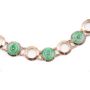 Vintage Burmese Jade 10k yellow gold necklace 12-Pi discs