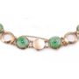 Vintage Burmese Jade 10k yellow gold necklace 12-Pi discs