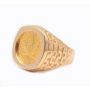 14k Yellow Gold Ring with 1/10 oz Canadian Gold Maple Leaf Coin