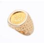 14k Yellow Gold Ring with 1/10 oz Canadian Gold Maple Leaf Coin