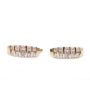 0.58ct tcw 14k yg J shaped Hoop earrings French post tension hinged