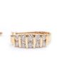 0.58ct tcw 14k yg J shaped Hoop earrings French post tension hinged