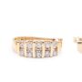 0.58ct tcw 14k yg J shaped Hoop earrings French post tension hinged
