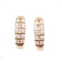 0.58ct tcw 14k yg J shaped Hoop earrings French post tension hinged