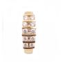 0.58ct tcw 14k yg J shaped Hoop earrings French post tension hinged