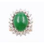 CONTOLI 18k yg ring Jadeite & Diamonds Size-6