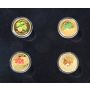 2010 Canada $75 4-coin Gold Set 14K Four Seasons Coloured Maple Leaf Set