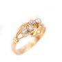 18K gold vintage Asian diamond ring  