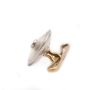 Studs Platinum 14K yg and Diamonds 0.05ct each 4-vintage 7mm studs 