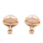 MOBE Pearl stud Earrings 10mm round nice pink overtone 14K yg 