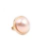 MOBE Pearl stud Earrings 10mm round nice pink overtone 14K yg 