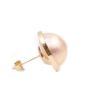MOBE Pearl stud Earrings 10mm round nice pink overtone 14K yg 