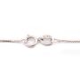 18K white gold necklace 15.5 inches with 7 nice pearls 