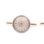 Studs Platinum 14K yg and Diamonds 0.05ct each 4-vintage 7mm studs 
