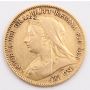 1894 Gold Half Sovereign Great Britain 3.96 grams VF+