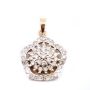2.2ct tcw Diamond pendant 14K yg wg Pentagon shape 
