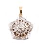 2.2ct tcw Diamond pendant 14K yg wg Pentagon shape 
