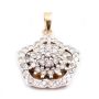 2.2ct tcw Diamond pendant 14K yg wg Pentagon shape 