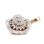 2.2ct tcw Diamond pendant 14K yg wg Pentagon shape 