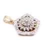 2.2ct tcw Diamond pendant 14K yg wg Pentagon shape 