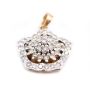 2.2ct tcw Diamond pendant 14K yg wg Pentagon shape 