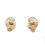 0.44ct tcw Diamond Earrings 18K yellow gold 3/8 inch 2.65gr 