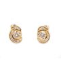 0.44ct tcw Diamond Earrings 18K yellow gold 3/8 inch 2.65gr 