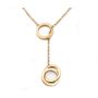 Tiffany & Co 18 Karat Yellow Gold 1837 Interlocking Circles Lariat Necklace 