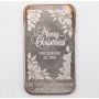 1 oz National Refiners Assay Silver Art Bar Merry Christmas .999 fine 1982