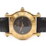 GUCCI 6500L Ladies Gold Plated Quartz Leather Band Swiss Watch