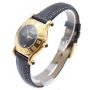 GUCCI 6500L Ladies Gold Plated Quartz Leather Band Swiss Watch