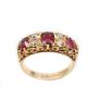circa 1905 18K yg ring Rubies Diamonds full Hallmarks Birmingham JM