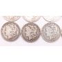10X Morgan silver dollars 1879 80o 87 91o 97s 2x99o 2x1900o 1921 circs/culls