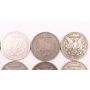 10X Morgan silver dollars 1879 80o 87 91o 97s 2x99o 2x1900o 1921 circs/culls