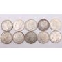 10X Morgan silver dollars 1884 84o 89 96 97 97s 98 99o 1900 1901o EF or better